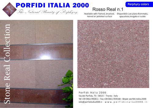 Colour Brochure Linea Real:  Rosso Real n.1