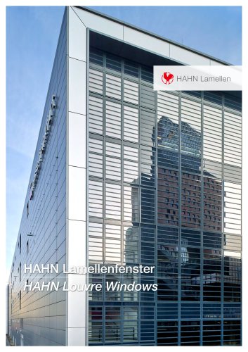 HAHN Lamellenfenster Katalog