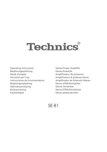 SE-R1 / Stereo Power Amplifier