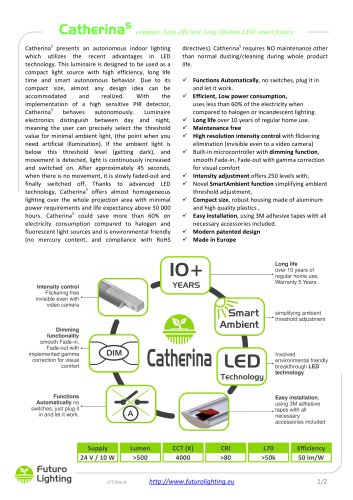 CatherinaS compact, high efficient, long lifetime LED smart fixture