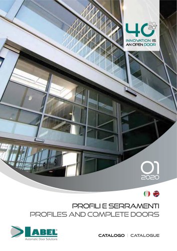 01 2020 - PROFILES AND COMPLETE DOORS - CATALOGUE