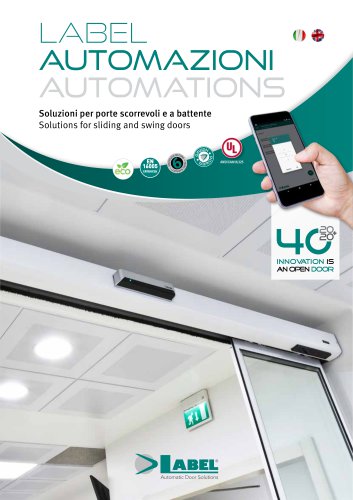 LABEL - AUTOMATIONS - Solutions for sliding and swing doors