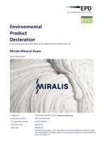 Miralis Mineraldämmschaum EPD-1