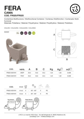 Cama Deep / Tray