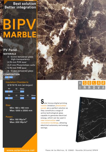 BIPV-Solar Photovoltaic Panels-Colors-Marbles