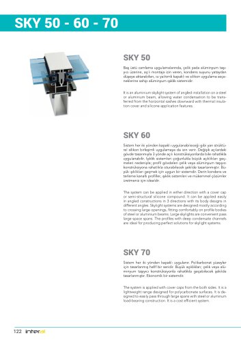 Aluminium skylight SKY 60