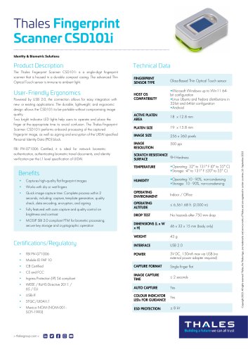 TDS_Thales Fingerprint CSD101i