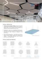 Acoustic suspended baffle ceiling panels