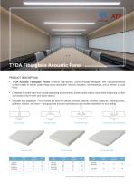 Acoustic suspended fiberglass ceiling panel