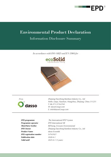 EPD | dassoEcosolid Bamboo