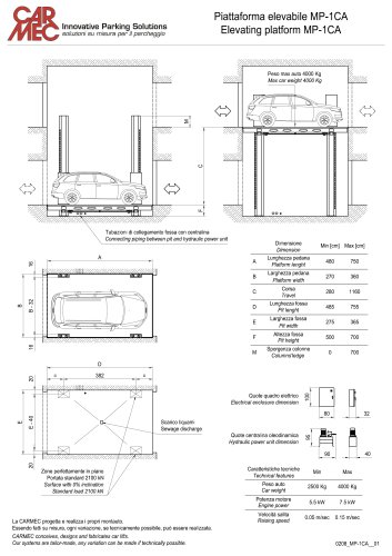 Elevating platform MP-1CA