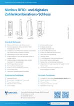 Nimbus RFID (3963 & 3964) digitales Kombinationsschloss - 2