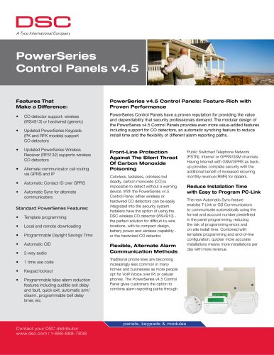 PowerSeries Control Panels V4.5