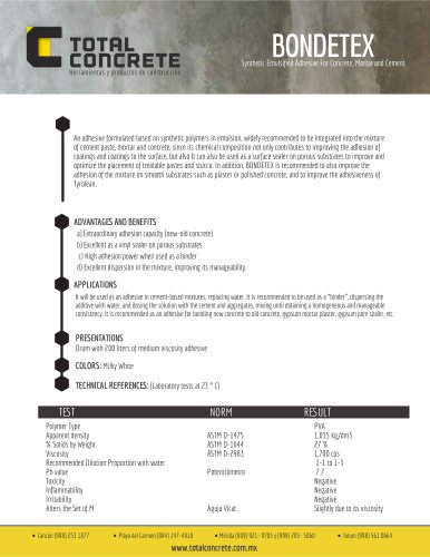 Technical datasheet - additive