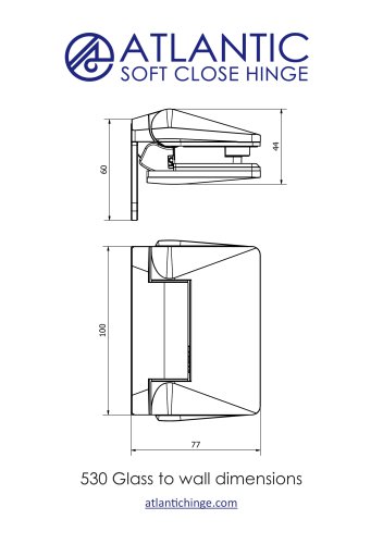 530 Glass to wall dimensions