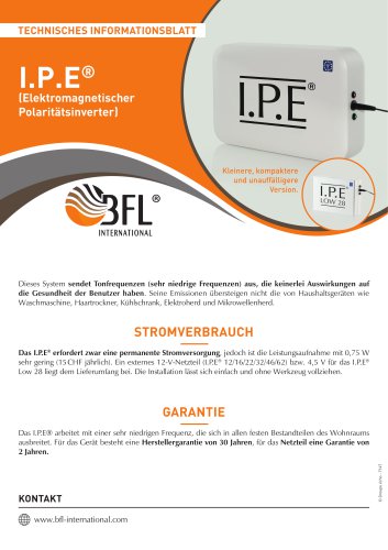 IPE / TECHNISCHES INFORMATIONSBLATT