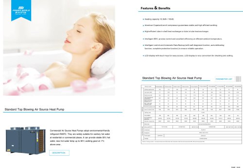 Standard Top Blowing Air Source Heat Pump