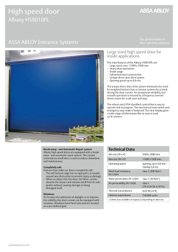 Albany HS9010PL high speed door