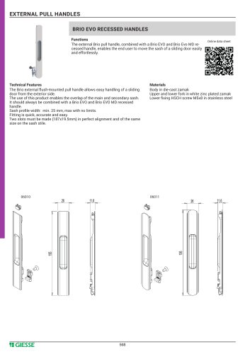 BRIO EVO RECESSED HANDLES