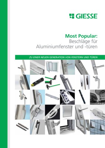 Most Popular: Beschläge für Aluminiumfenster und -türen