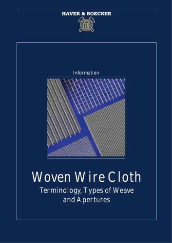 Brochure Woven Wire Cloth Terminology, Types of Weave and Apertures
