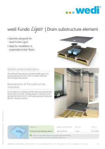 Ligno drain substructure element