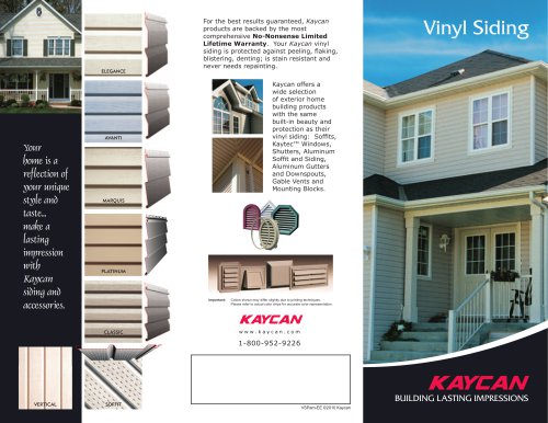 Vinyl Siding Pamphlet