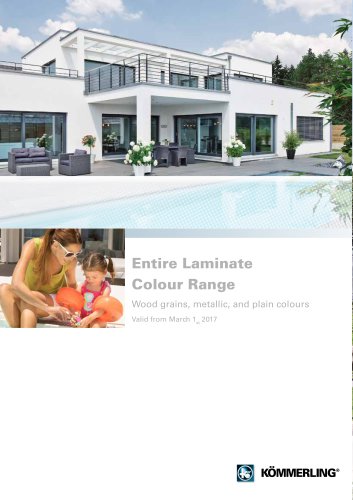 Entire Laminate Colour Range Wood grains, metallic, and plain colours Valid from March 1st 2017