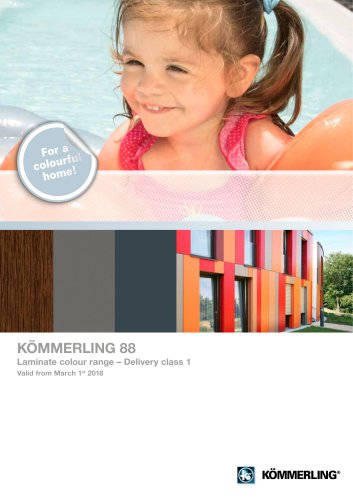 KÖMMERLING 88 Laminate colour range – Delivery class 1 Valid from March 1st 2018