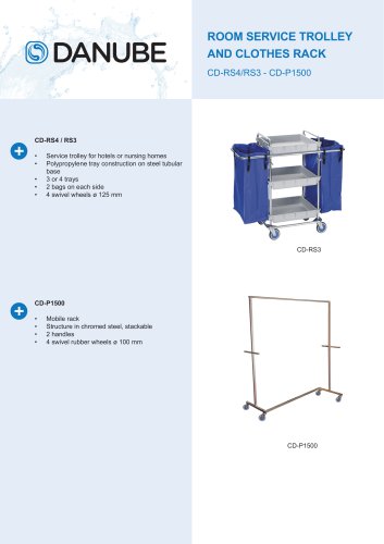 ROOM SERVICE TROLLEY AND CLOTHES RACK