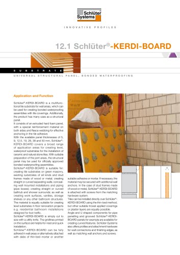 12.1 Schlüter® -KERDI-BOARD