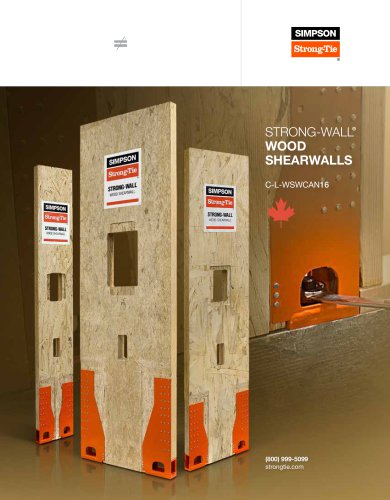 Strong-Wall® Wood Shearwall Catalog