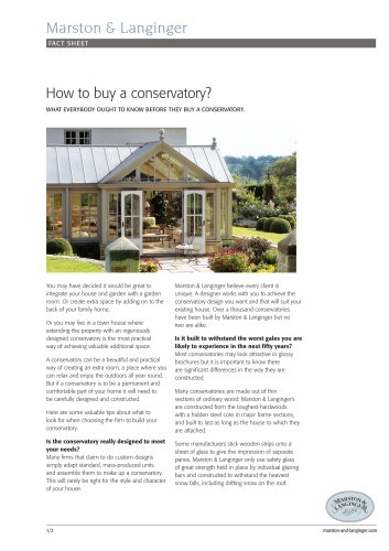 How to buy a conservatory