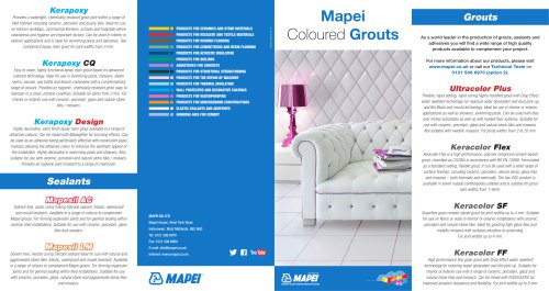 Mapei Coloured grouts