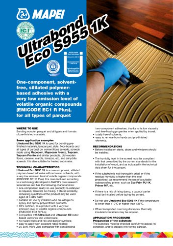 ULTRABOND ECO S955 1K