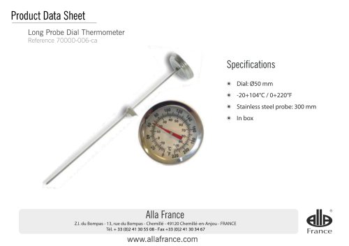 Long Probe Dial Thermometer