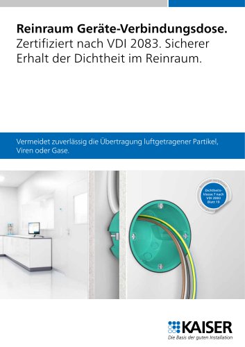 Reinraum Geräte-Verbindungsdose