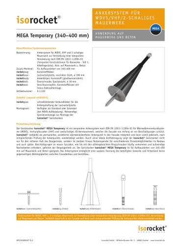 MEGA Temporary (340–400 mm)