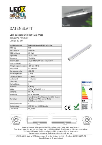 LED Background light 25 Watt