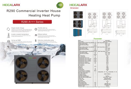 50kw R290 Commercial Inverter Air Water Heat Pump