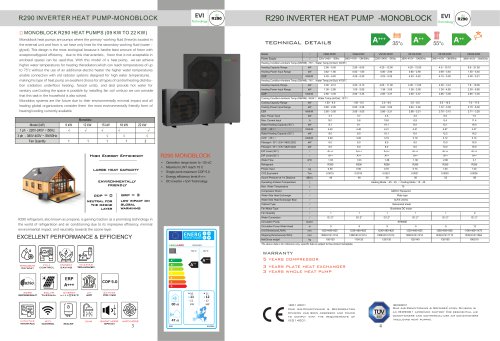 R290 Inverter Air Water House Heating Heat Pump