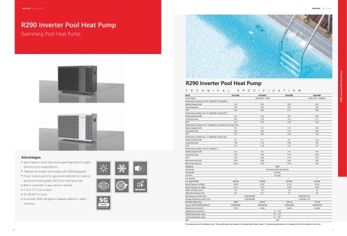 R290 Inverter Air Water Swimming Pool Heat Pump Water Heater