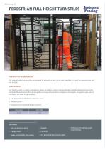 PEDESTRIAN FULL HEIGHT TURNSTILES