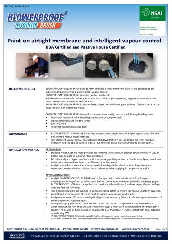 Paint-on airtight membrane and intelligent vapour control