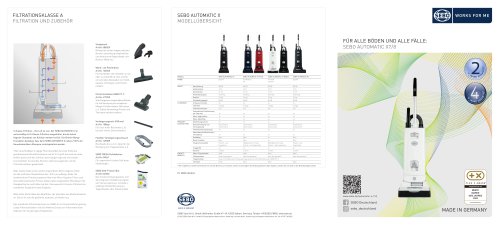 FÜR ALLE BÖDEN UND ALLE FÄLLE: SEBO AUTOMATIC X7/8