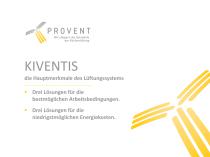 KIVENTIS die Hauptmerkmale des Lüftungssystems