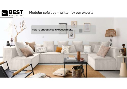 Choose your modular sofa