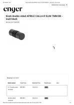 Knob double sided APRILE CALLA R SLIM 7MM BK - matt black