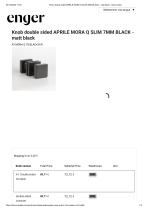 Knob double sided APRILE MORA Q SLIM 7MM BLACK - matt black