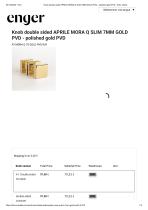 Knob double sided APRILE MORA Q SLIM 7MM GOLD PVD - polished gold PVD